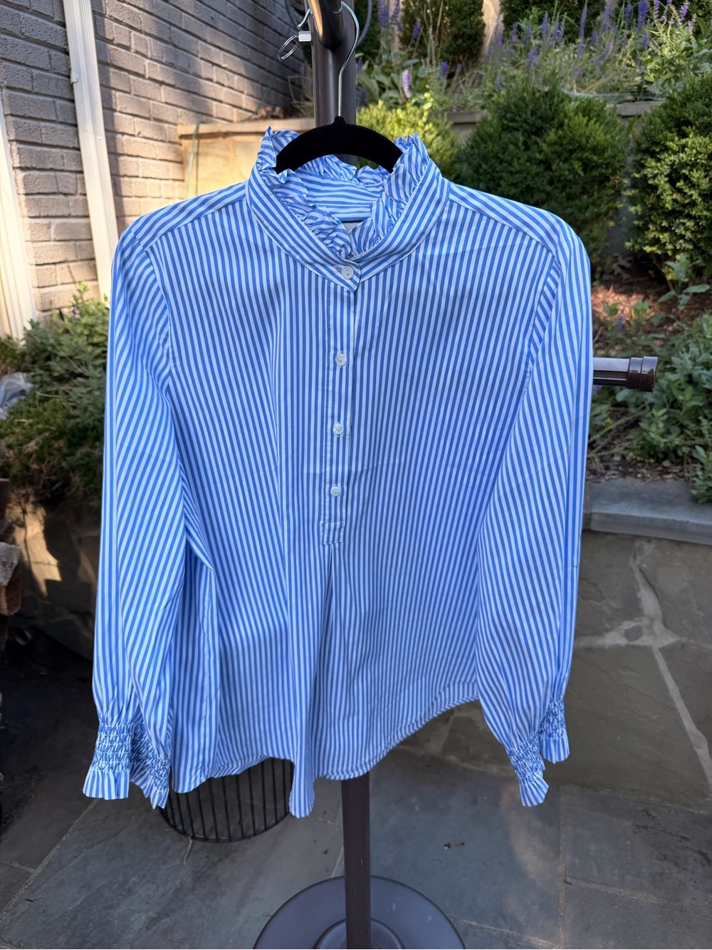 Tuckernuck Blue and White Striped Women’s Blouse